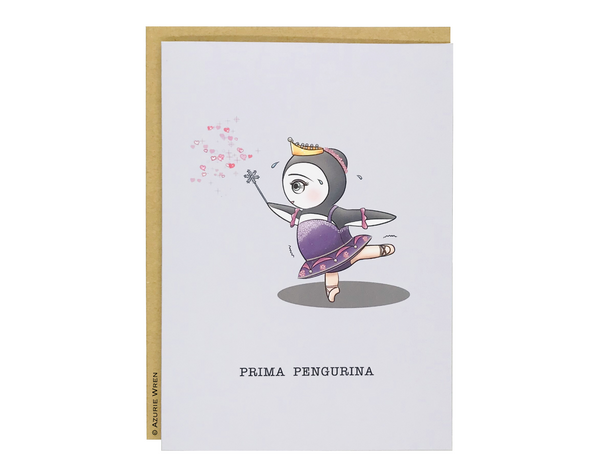 Cute greeting card with adorable Prima Ballerina | Dancers & Artists
